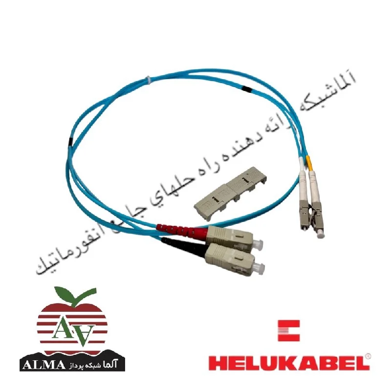 پچ کورد فیبرنوری 1 متری LC-LC از نوع OM3 هلوکیبل 805076